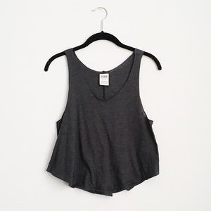 Gray VS Pink Crop Tank Top